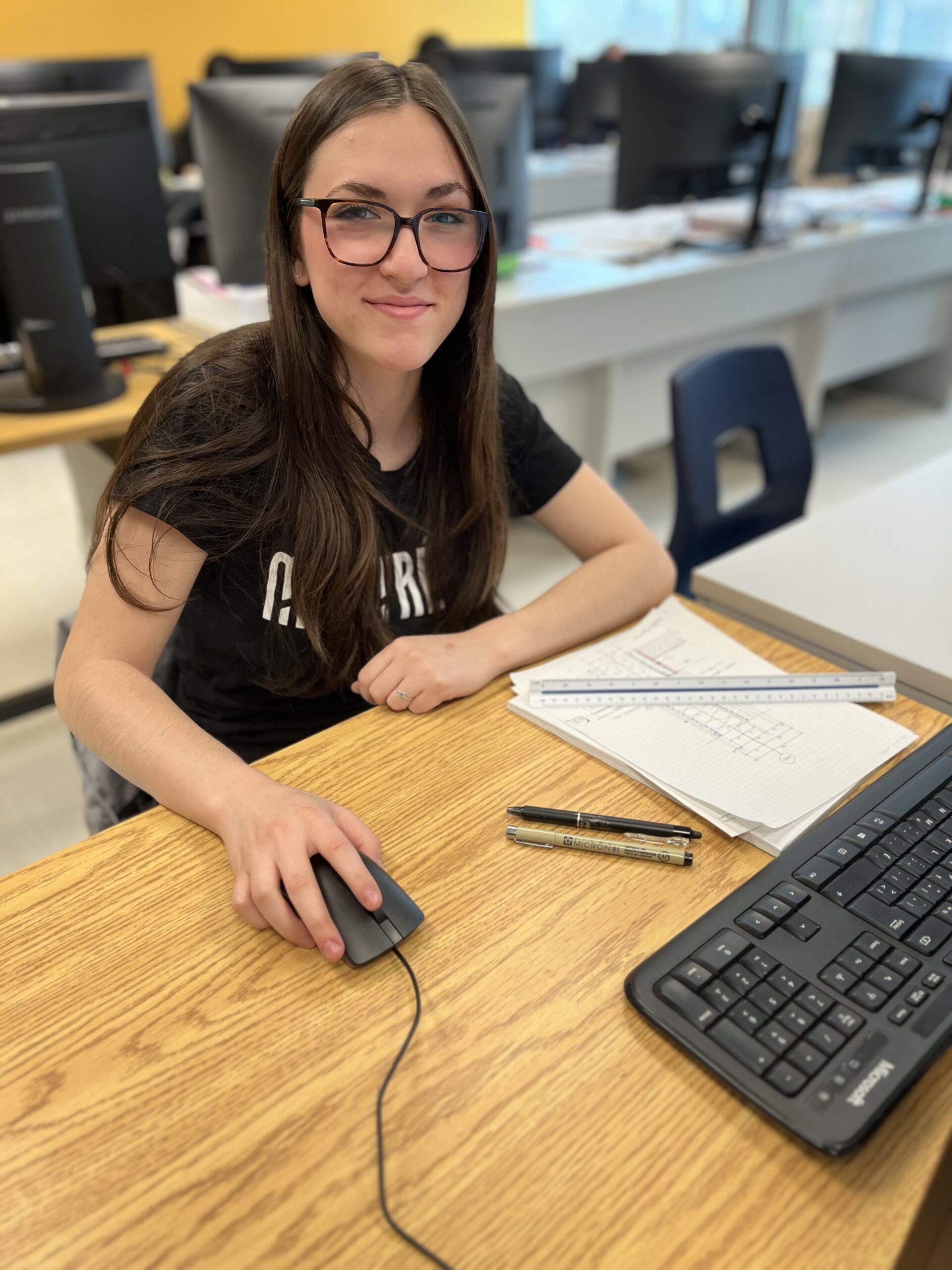 Éliane Ayotte étudiante en Dessin de bâtiment au CIMME